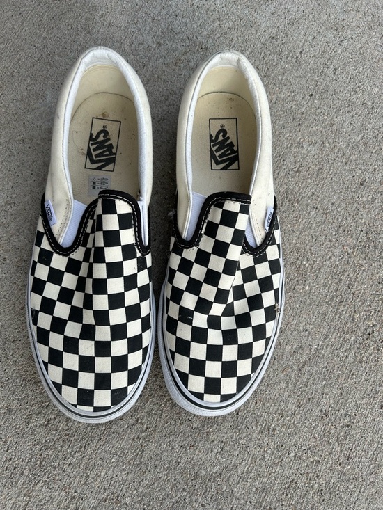 Vans Other - Vans mens Checkerboard Slip-On Sneakers - Black & White